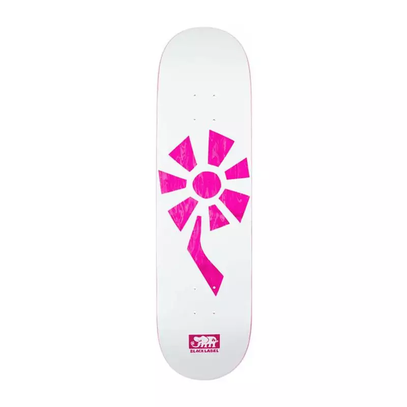 Plateau skate BLACK LABEL Flower Power Blanc/Rose 8.25