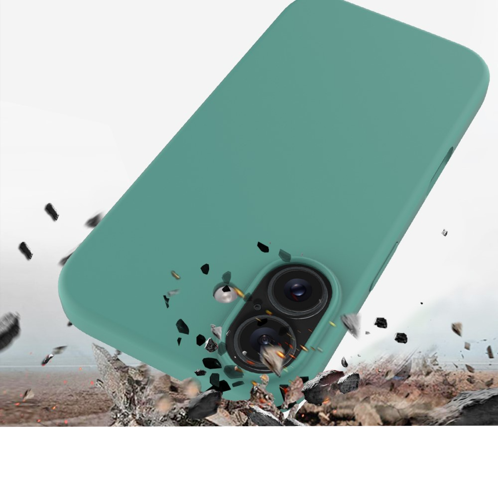 iPhone 16 Silikon Case Hülle - Grün