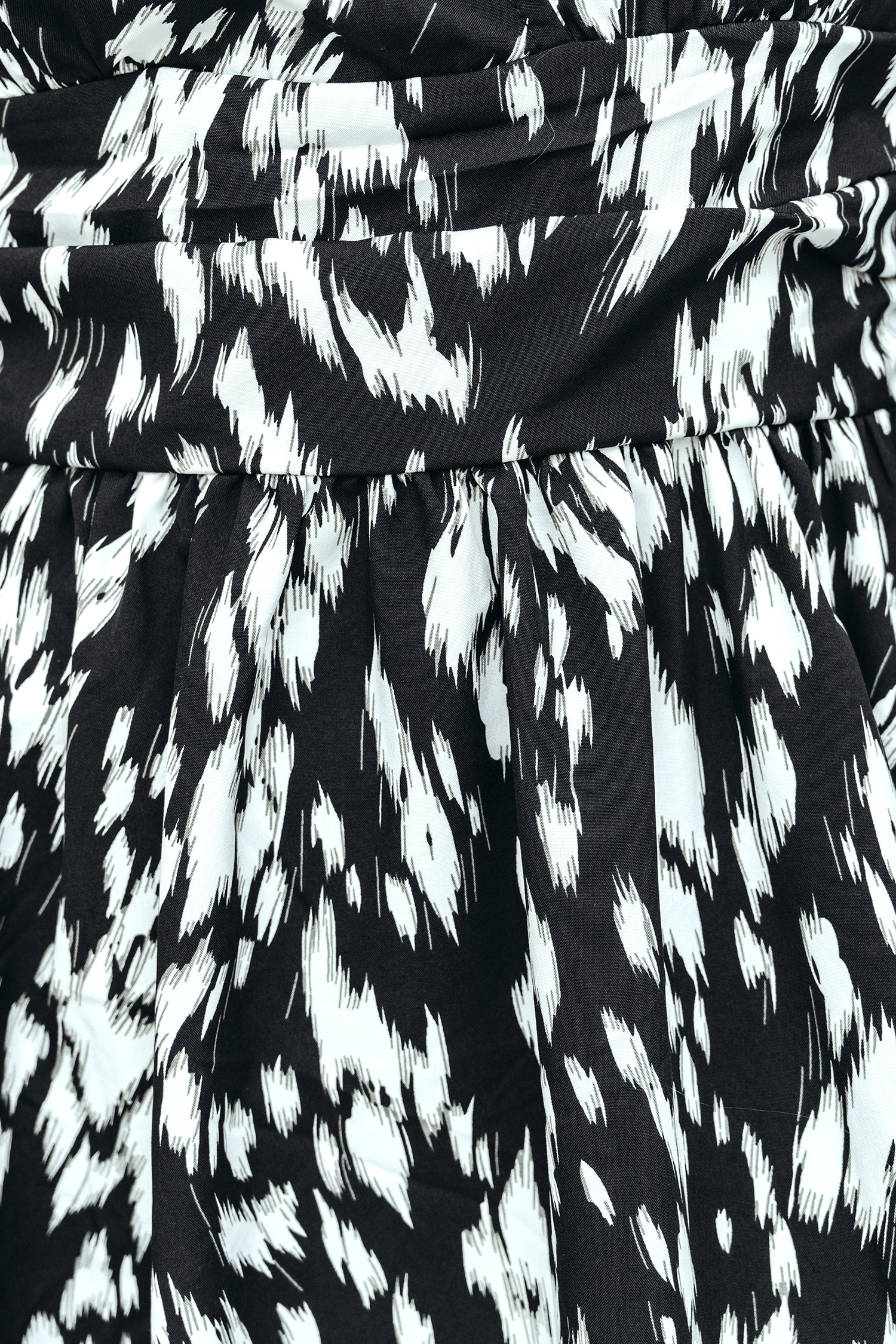Robe mini ruchée à imprimé abstrait