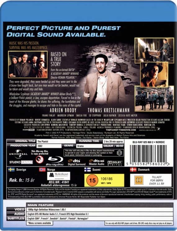 Pianisten / The Pianist - Blu-Ray