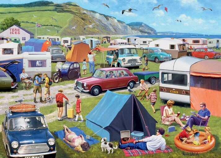 Ravensburger Puslespil - Camping And Caravanning - 1000 Brikker