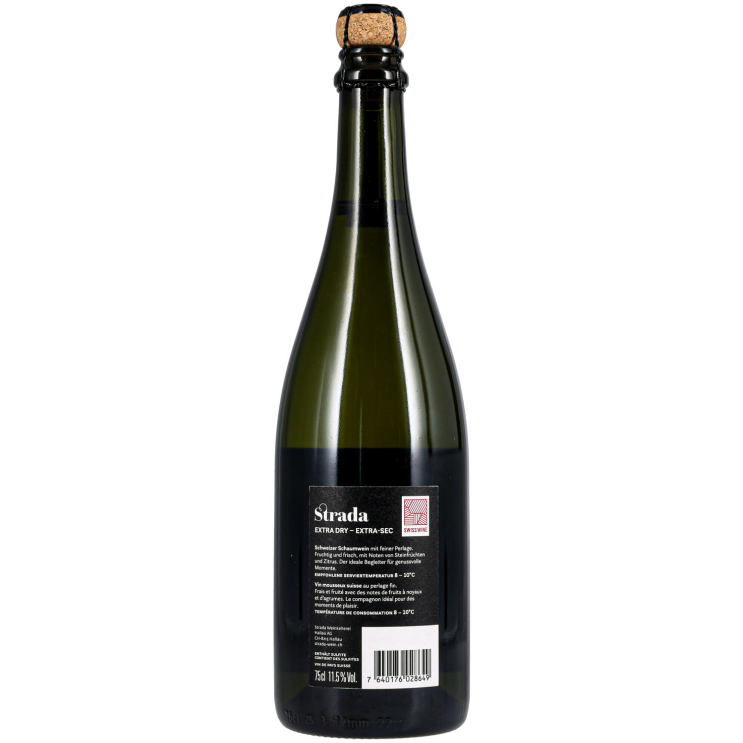 Schaffhausen Vin de Pays Mousseux Strada, extra dry -75cl