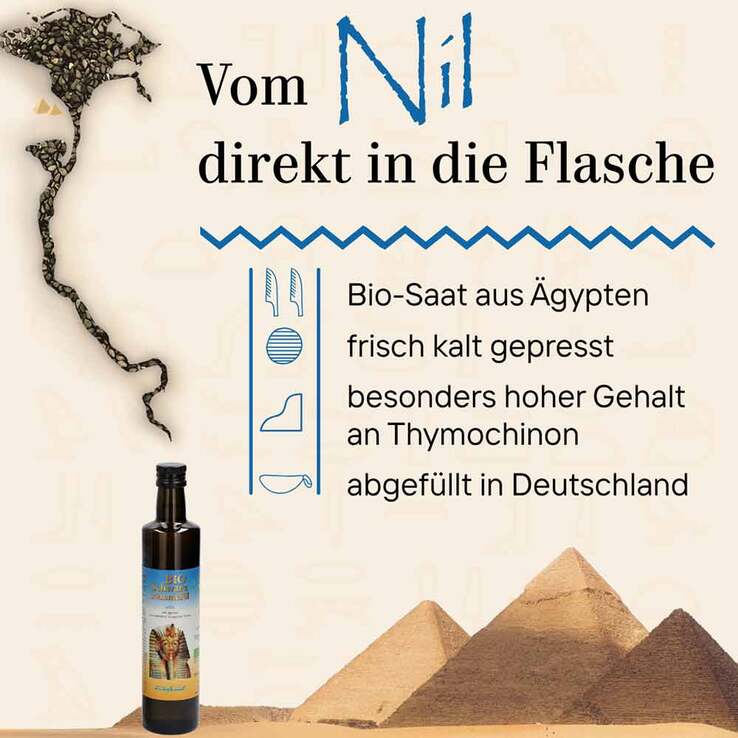 Schwarzkümmel Bio ägypt. Öl, 1000 ml