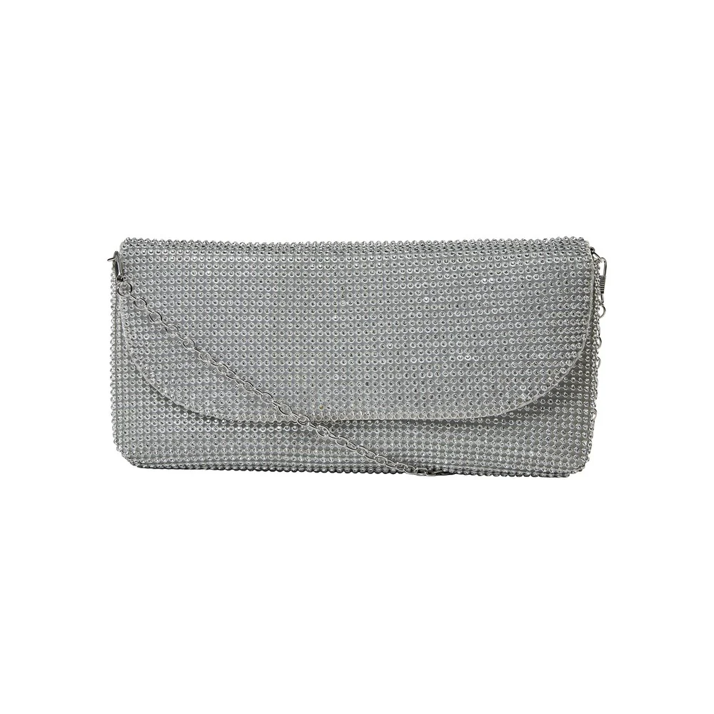 Bahne Accessories  Sparkling disco taske, small - sølv