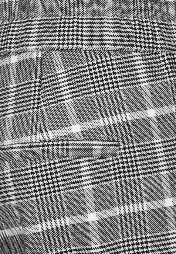 Loose Fit Karohose - pure grey
