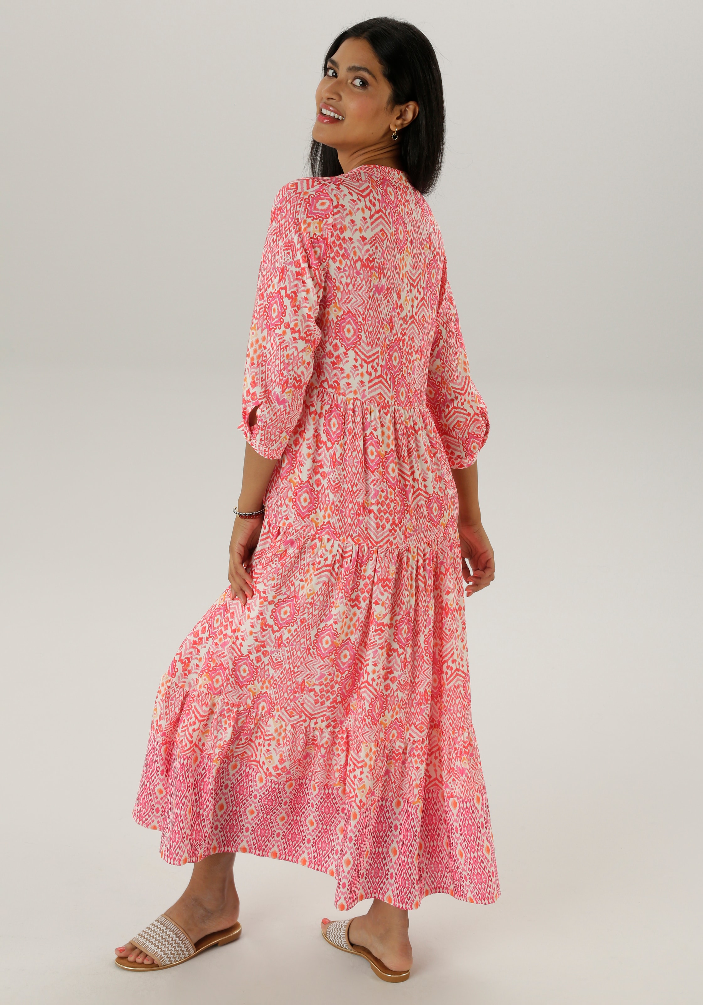 Aniston SELECTED Maxikleid mit frisch sommerlicher Ethno-Musterung