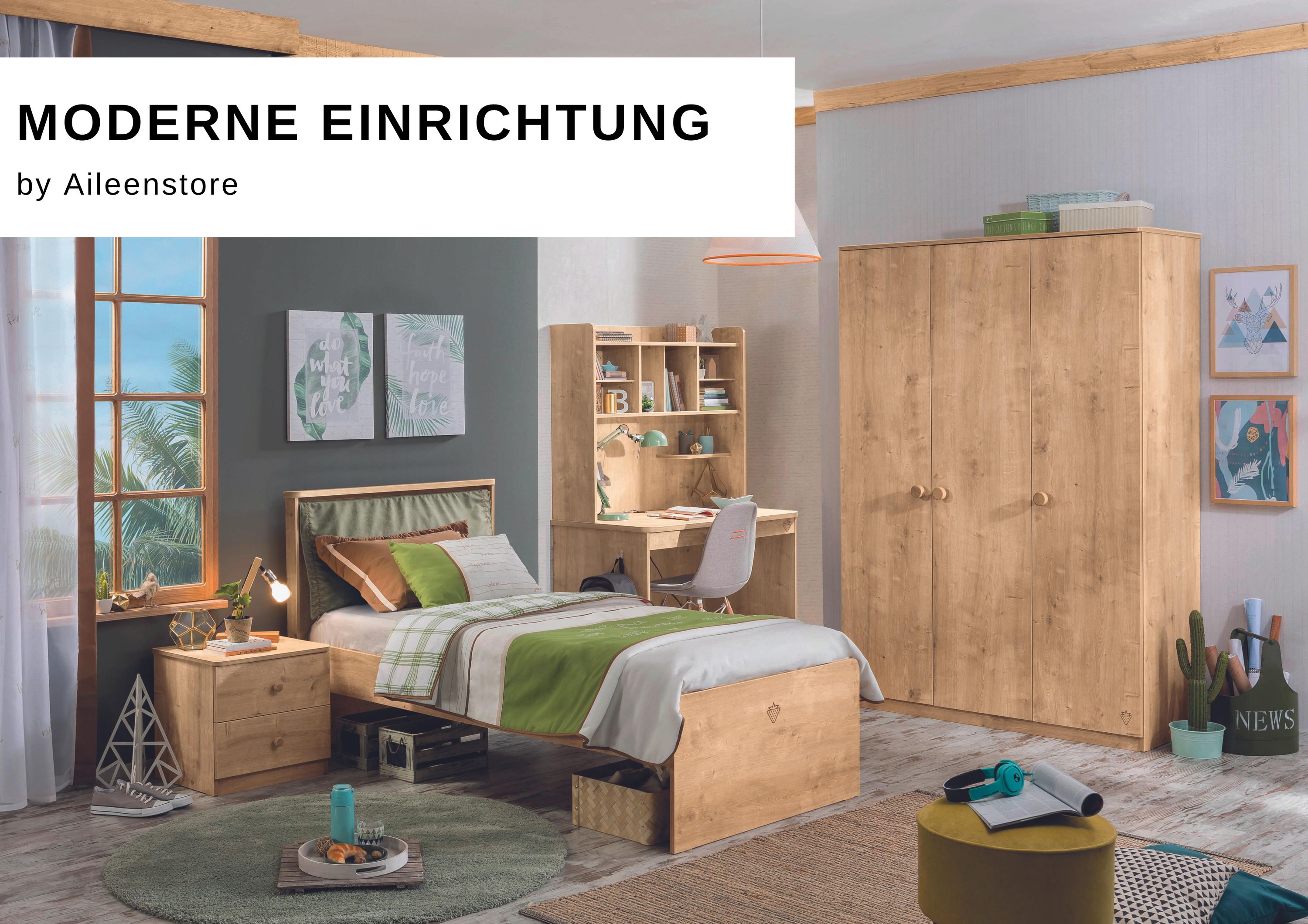Nachtkommode mit 2 Schubladen für Schlafzimmer Nachtkonsole Mokka
