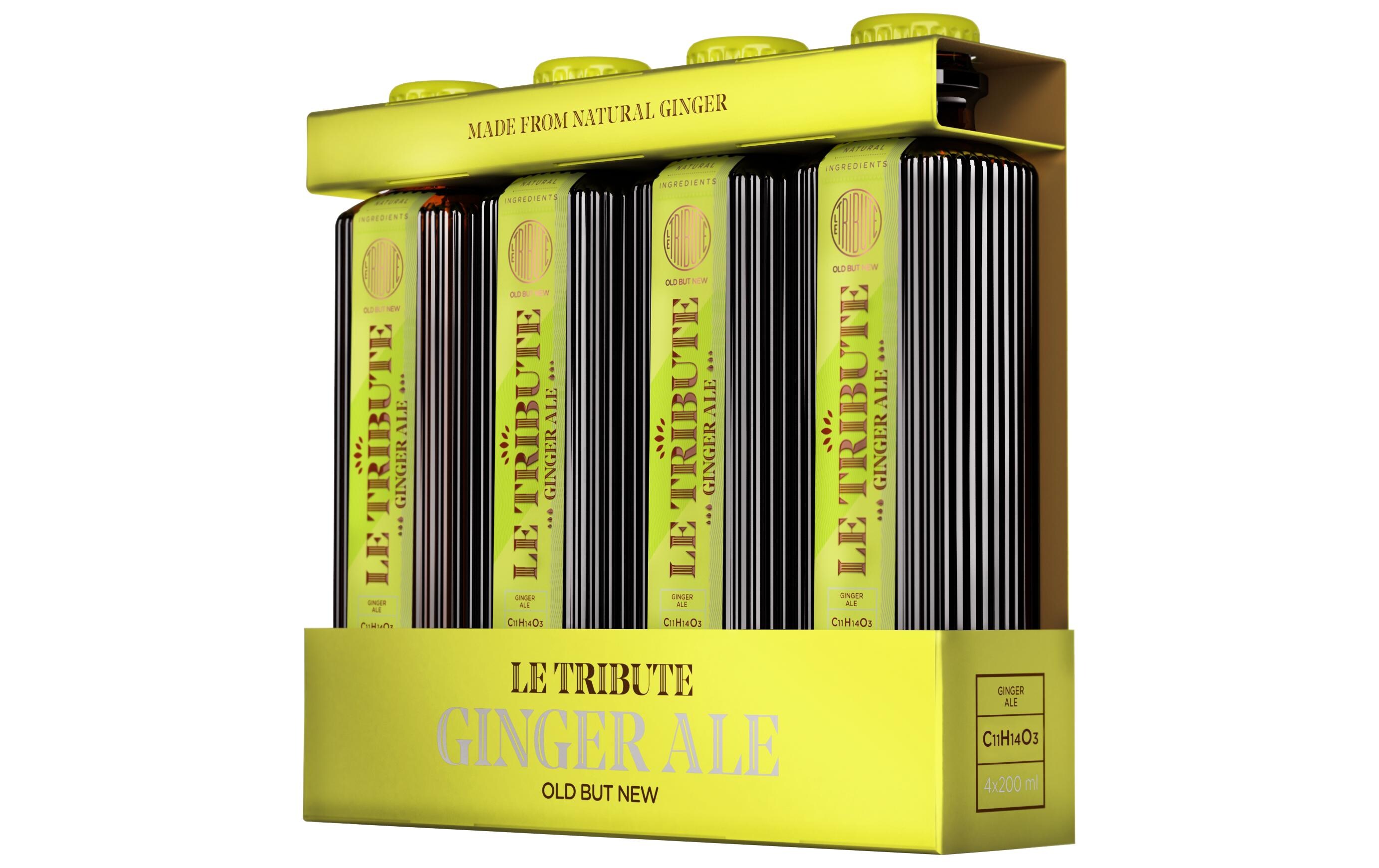 Soft-Drinks Ginger Ale Set 4 x 20 clWürzige Ingwer-Limonade zum Mixen