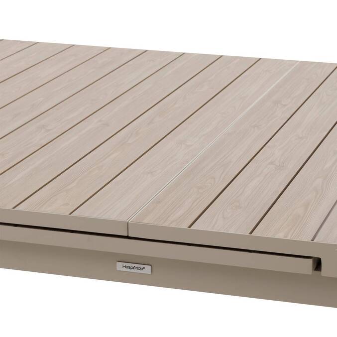 Table de jardin extensible ÉVASION Effet bois Lin & Argile