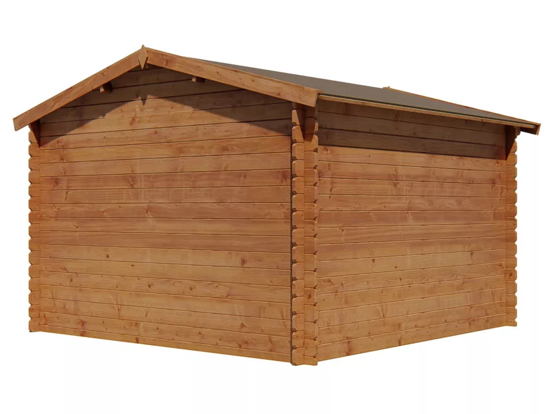Abri de jardin en bois traité par autoclave 9,91 m² épaisseur 28 mm - HORTUSA