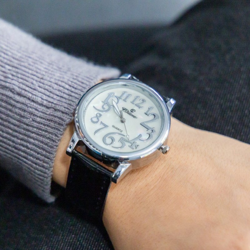 Montre Femme CHTIME bracelet Cuir Noir