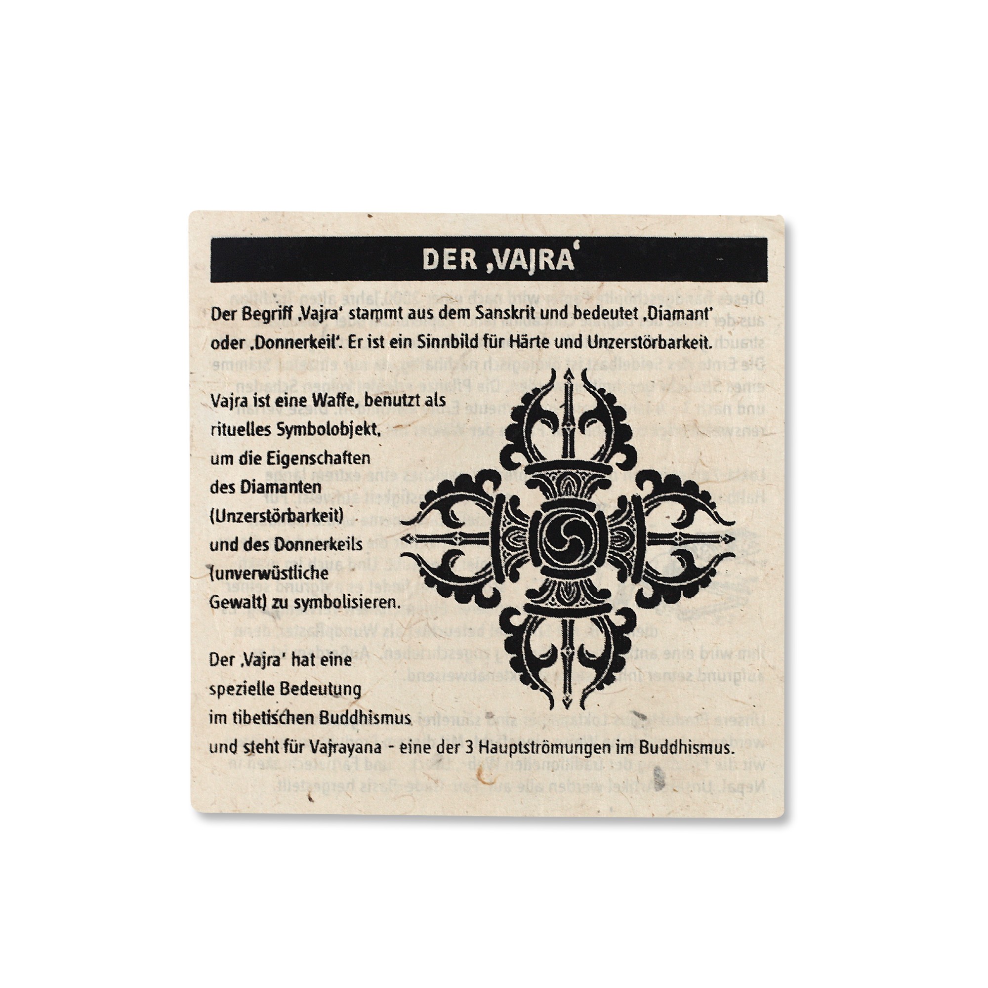 Lokta Box Om, blau, T 11 cm, B 11 cm, H 5,5 cm von fischer's lagerhaus