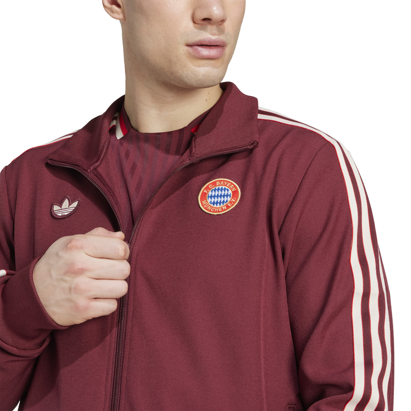 adidas Bayern München Icon Trainingspak Full-Zip 2024-2025 Rood