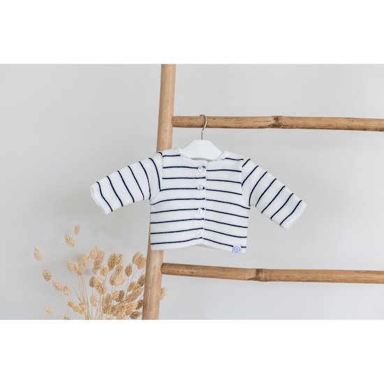 Cardigan   Écru / Marine        de               P'tit bisou