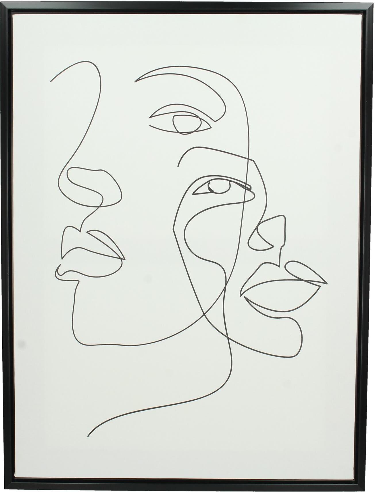 HD Collection schilderij Canvas zwart / wit 45 x 60 cm