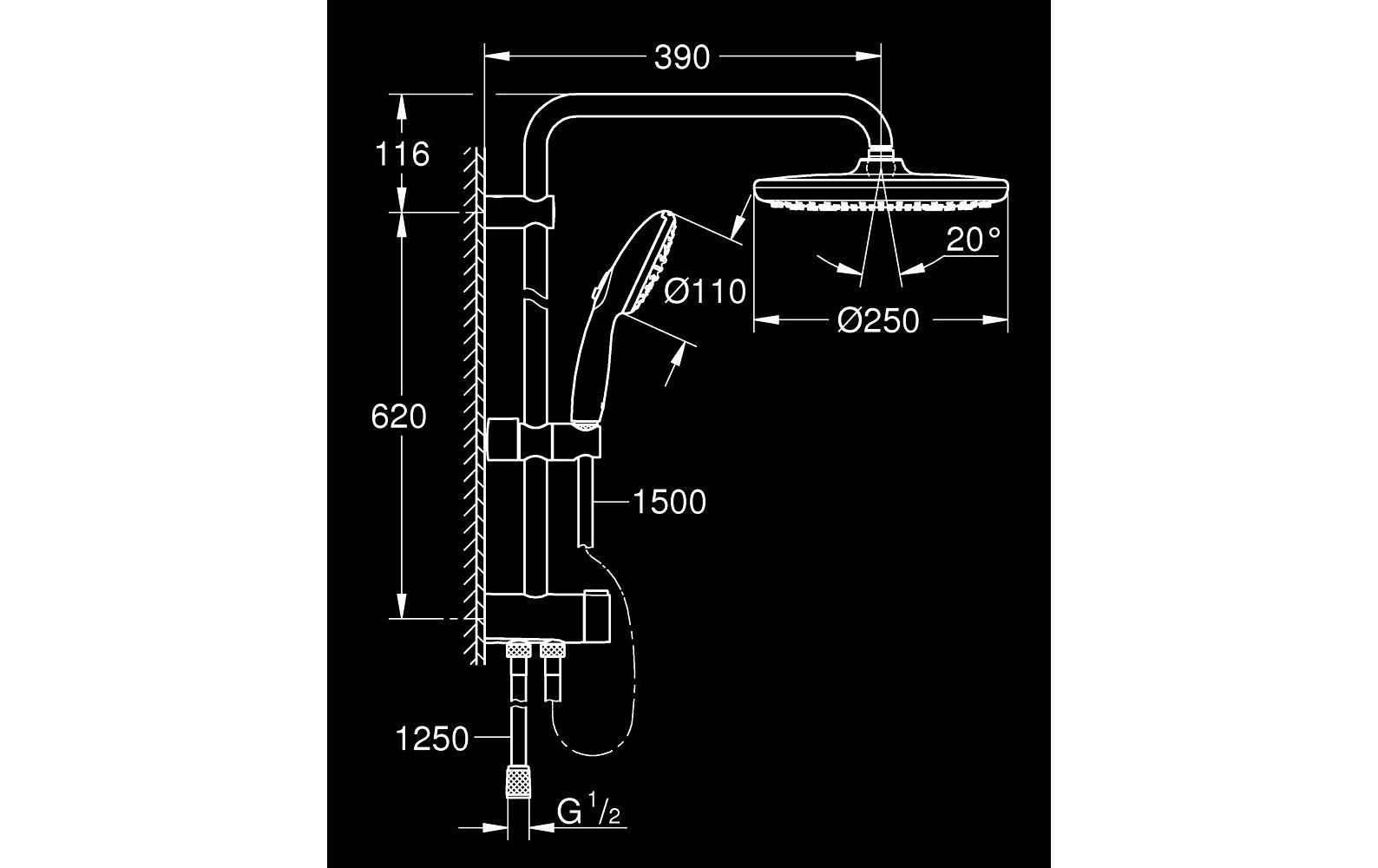 Grohe Duschsystem »Vitalio Start 250«