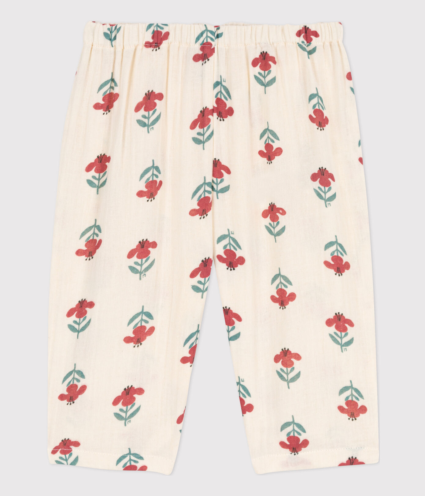 Pantalon bébé en gaze de coton imprimée