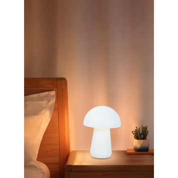 Tafellamp Mush draadloos LED 3W USB oplaadbaar, wit