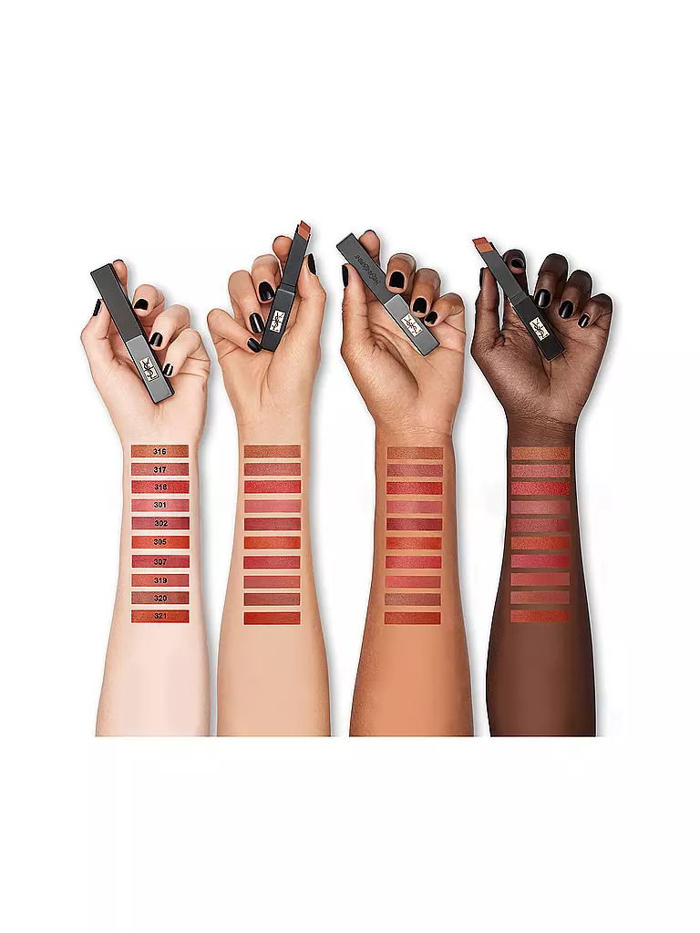 YVES SAINT LAURENT Lippenstift -  Rouge Pur Couture The Slim  Velvet Radical (321 Revent Maroon) dunkelrot