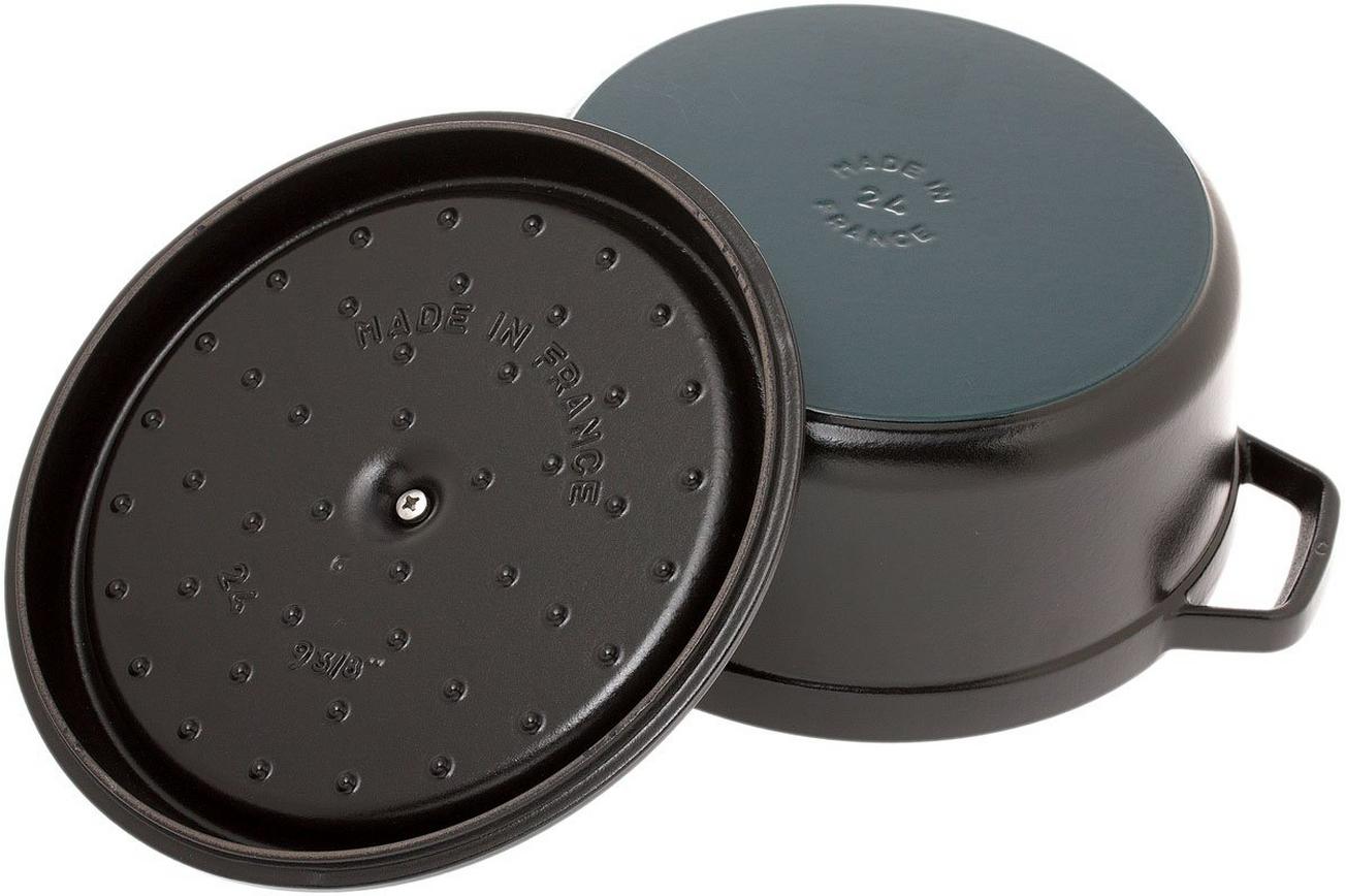 Staub braadpan - cocotte 24cm, 3,8L, zwart