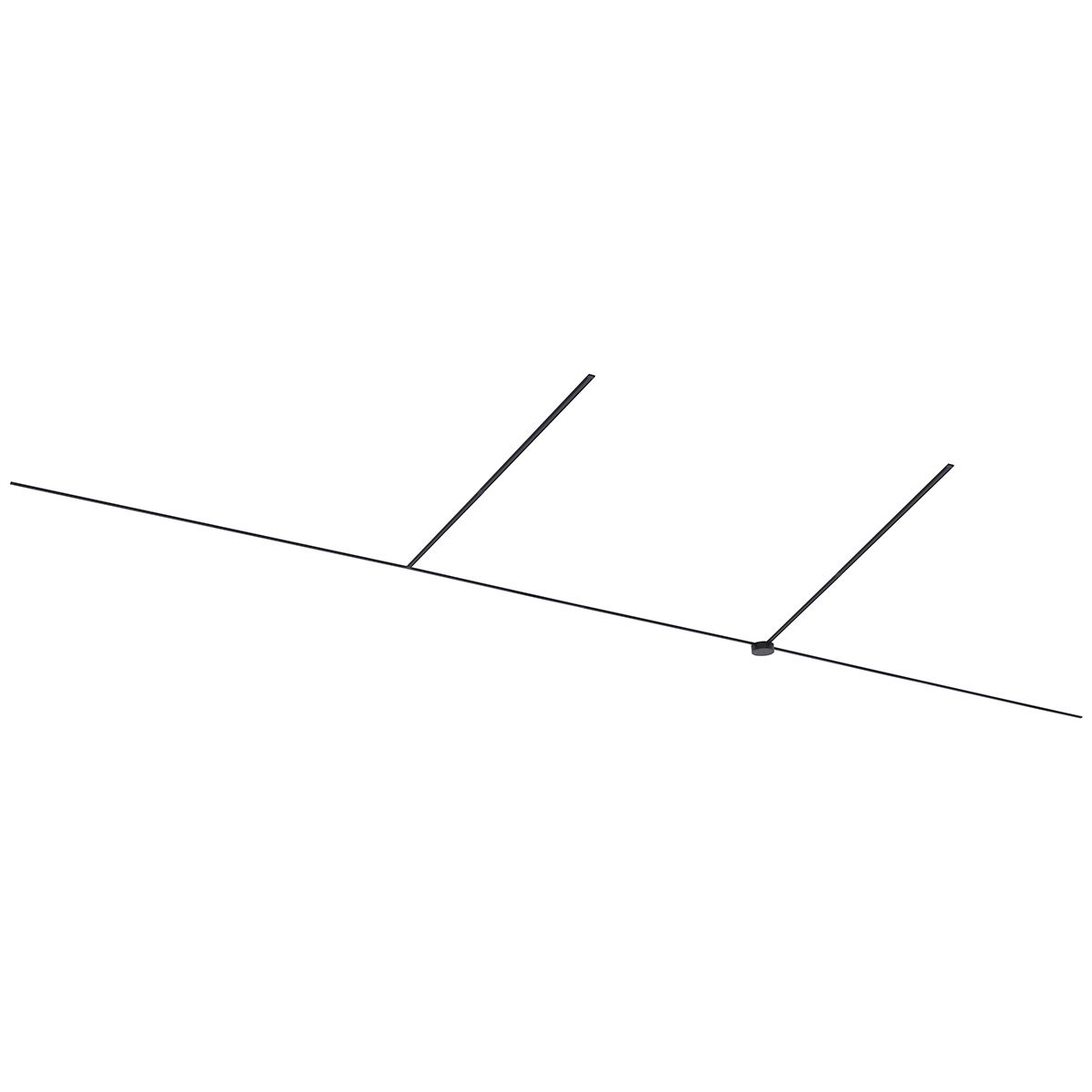 Modern railsysteem zwart 1-fase 1000 cm met ronde voeding - Magnetic