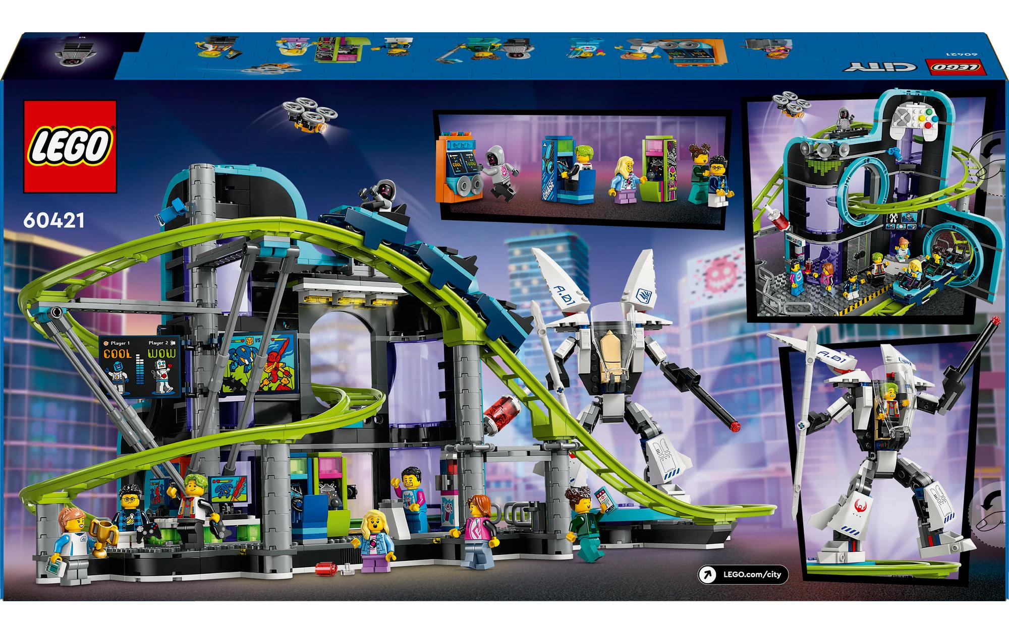 City Achterbahn mit Roboter-Mech 60421Abenteuer-Spielset mit vielen Details