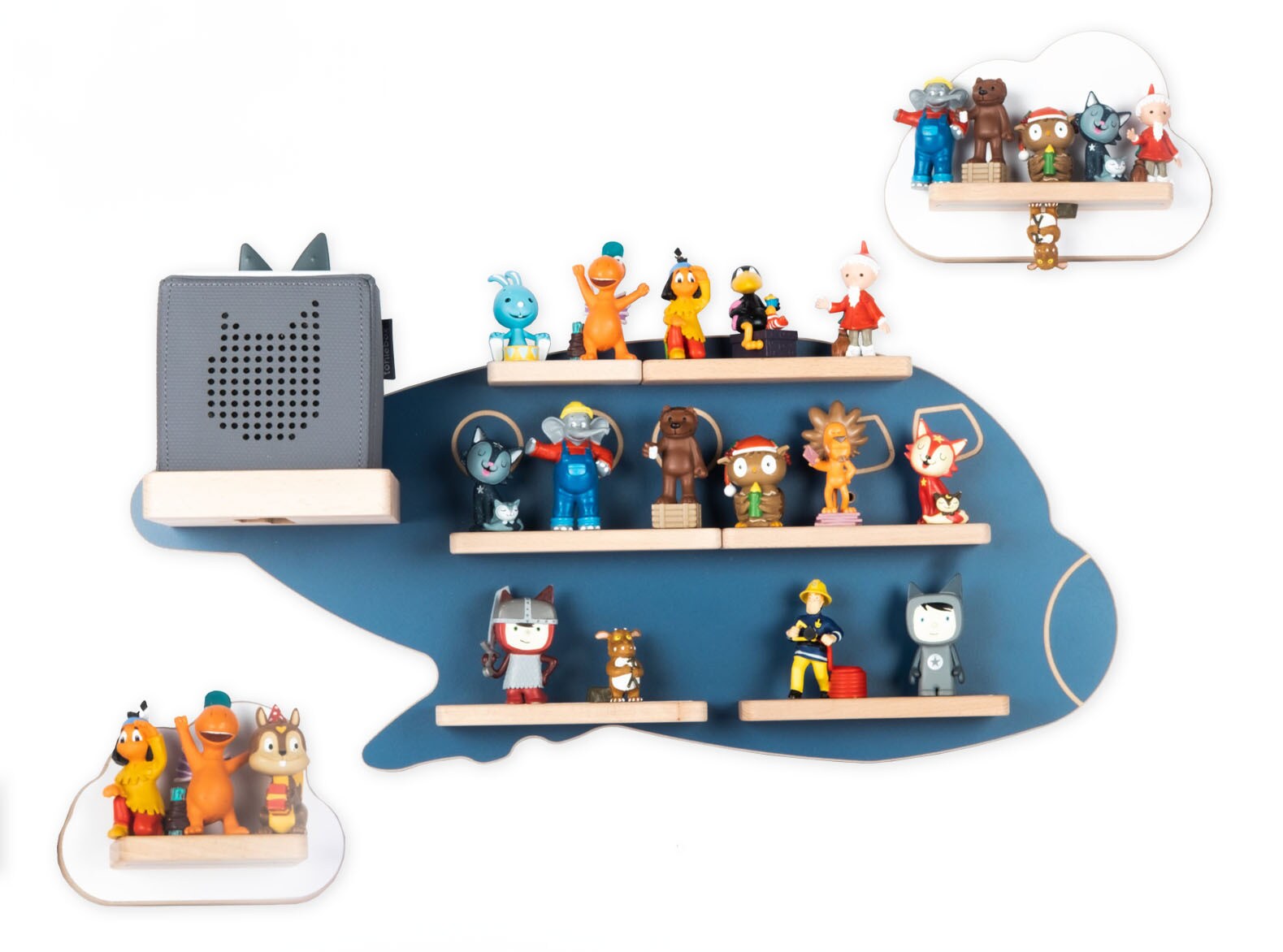 BOARTI Holz Flugzeug Kinder Regal Toniebox Figuren Wandregal Tonies Musikbox
