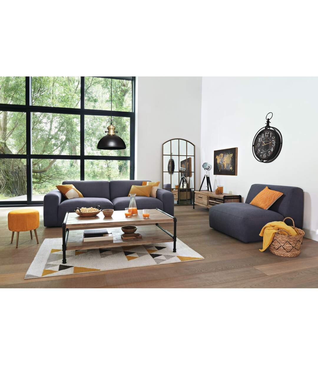 Grand plaid en Flanelle uni - 180x130 cm - Jaune Ocre