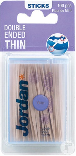 Jordan Dental Stick Fin Fluoride 100 Pièces