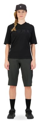 Maillot Manches Courtes Femme Mons Royale Redwood Merino VT Noir