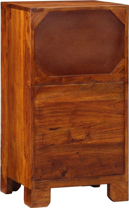 vidaXL - Telefoontafeltje - Honingbruin - Massief Mangohout