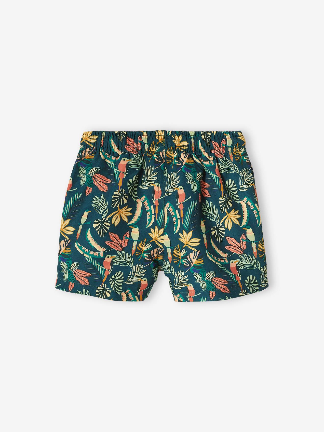 Calção de banho verde estampado para bebê menino