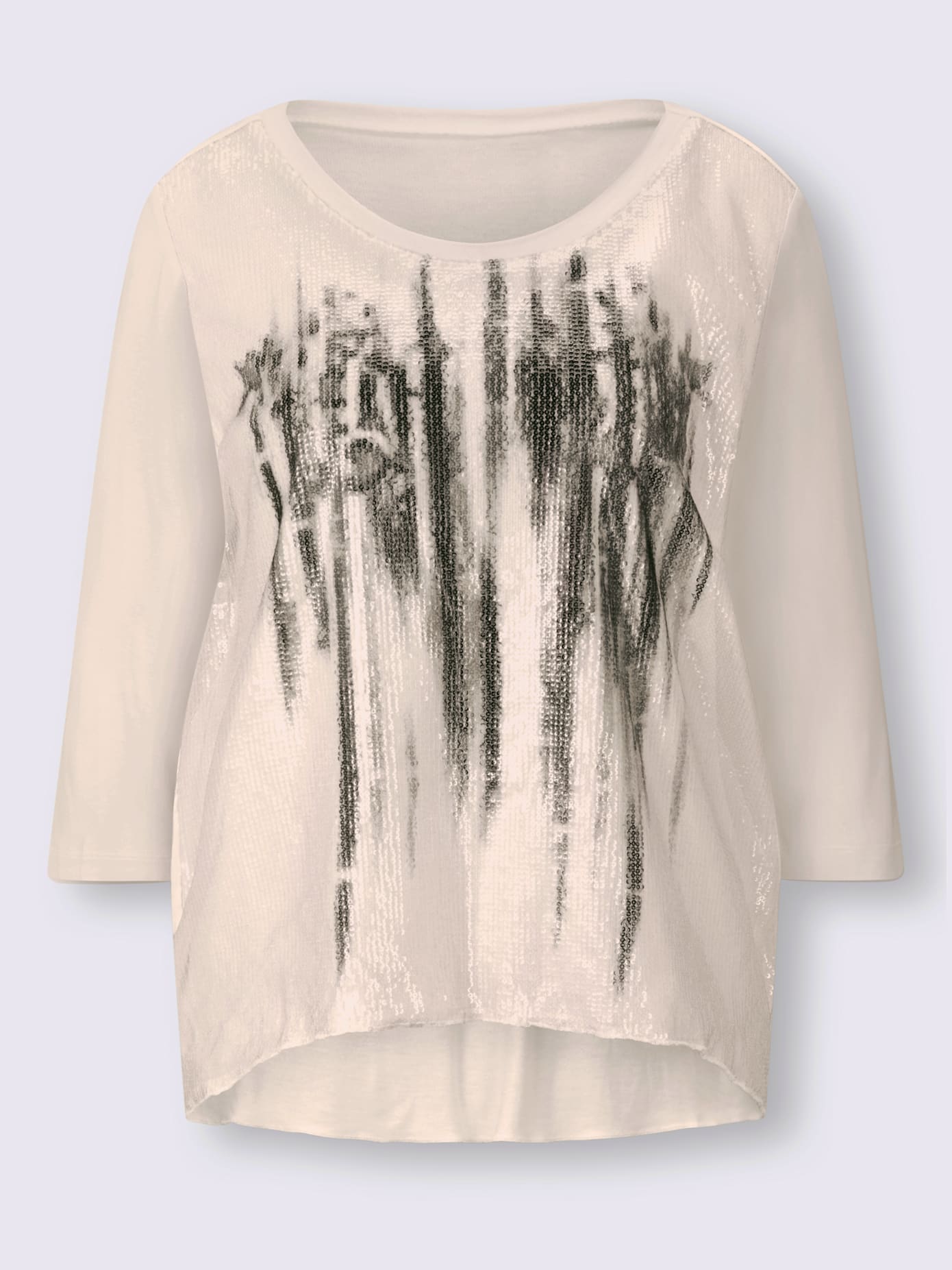 T-shirt imprimé à paillettes brillantes