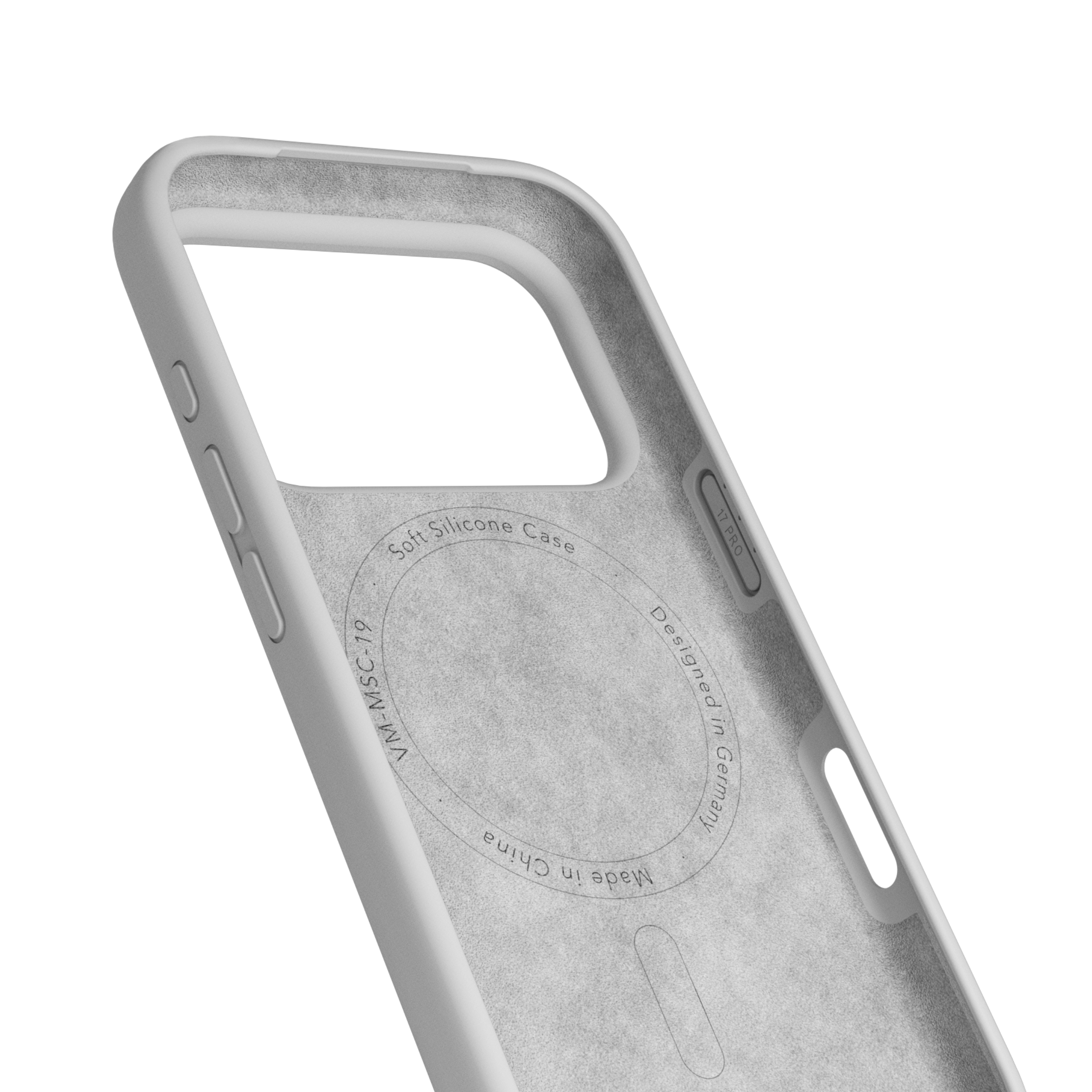 iPhone 17 Pro Max MagSafe Soft Silicone Hülle Case Recycled (MSC00104) - Light Gray