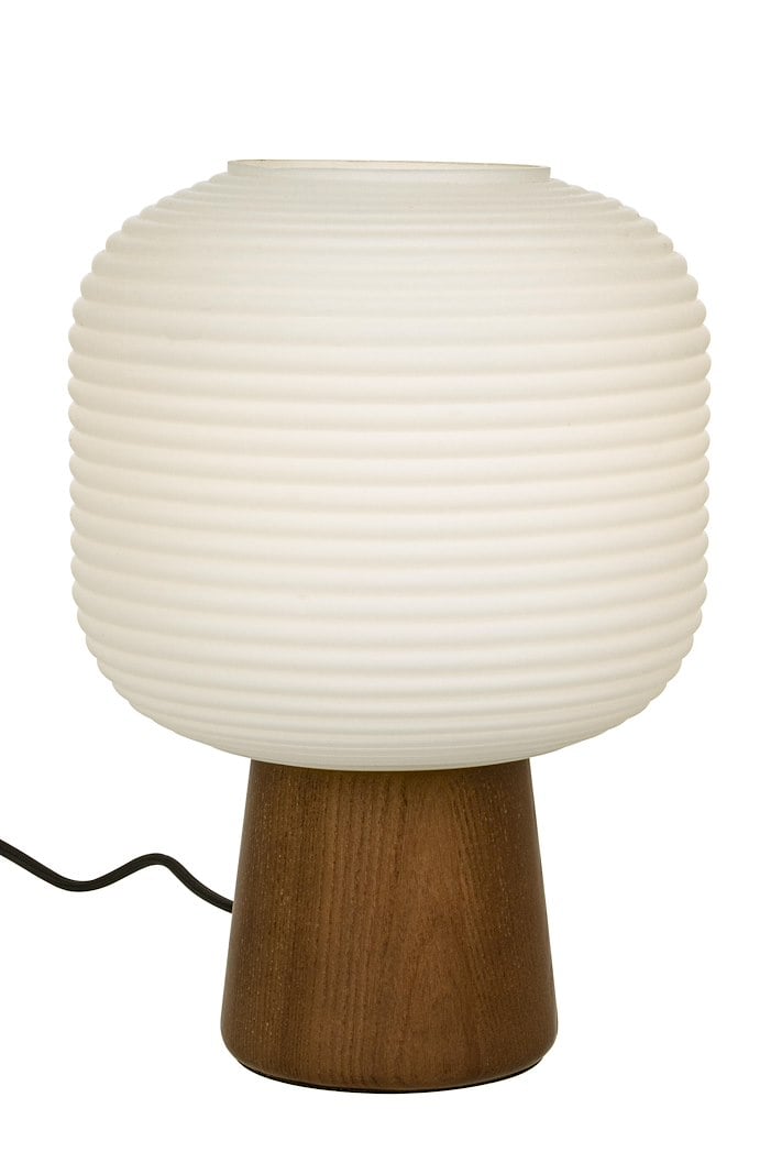 Aura bordlampe brunbeis/hvit E27