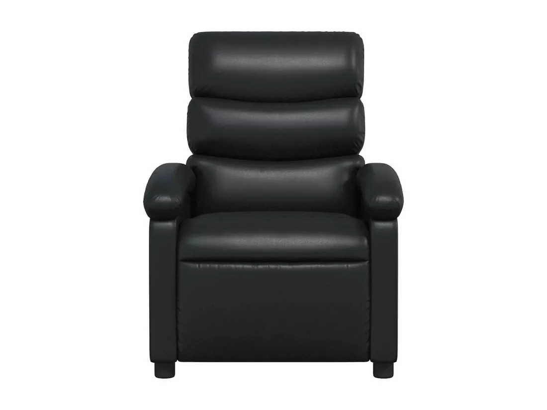 Fauteuil de massage inclinable Noir Similicuir