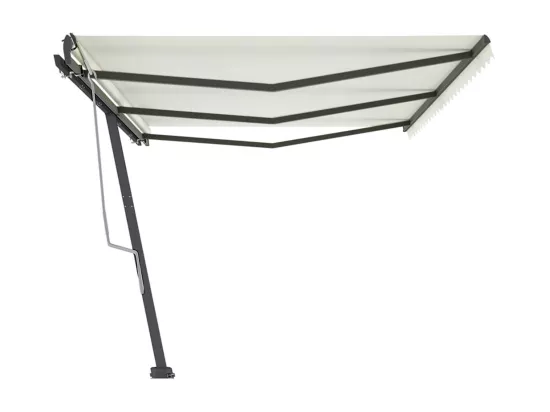 Auvent manuel rétractable sur pied 600x350 cm Crème