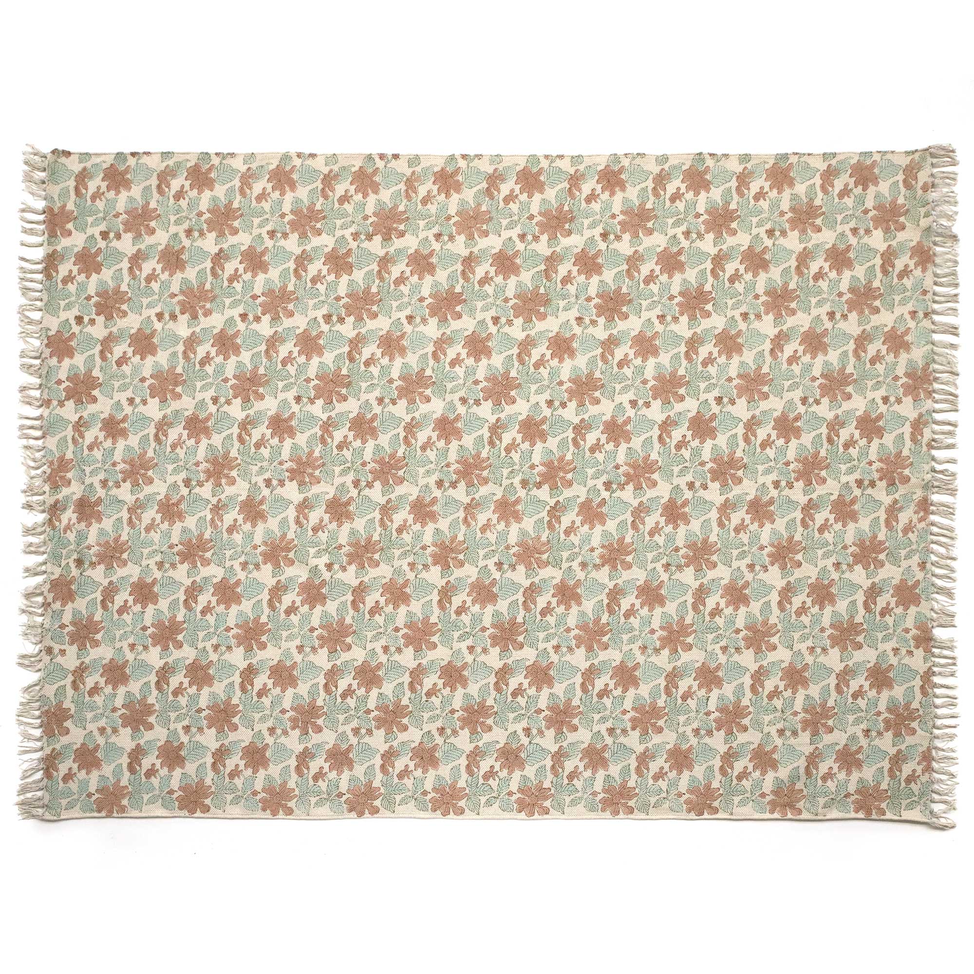 Blockprint-Teppich 'Kavya', beige, multicolor, B 200 cm, L 140 cm von fischer's lagerhaus