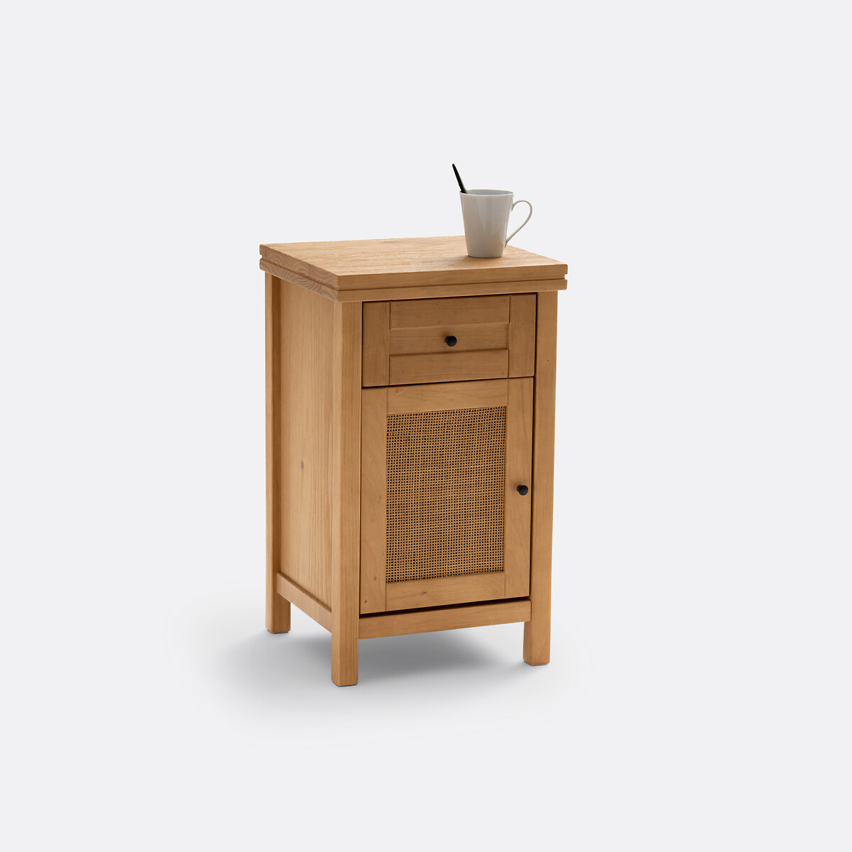 LA REDOUTE INTERIEURS<br>Mesinha de cabeceira, 1 gaveta, 1 porta em rattan, Gabin