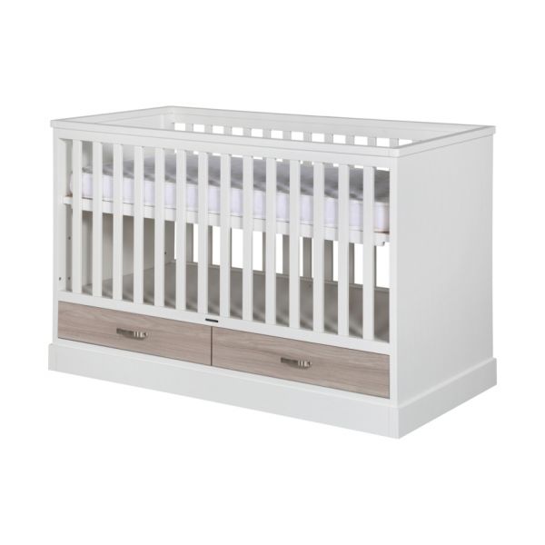Kidsmill Newport Babybed Wit / Eiken 70 x 140 cm