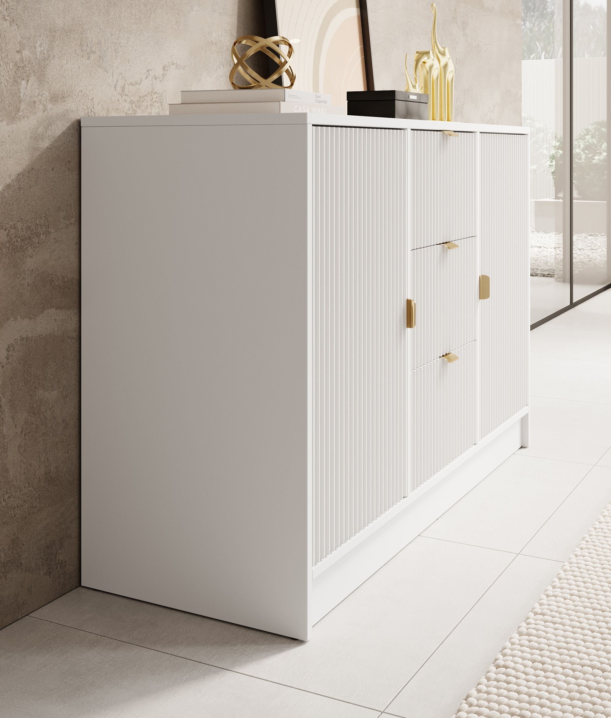 Meubella - Dressoir Tavares - Wit - 118 cm