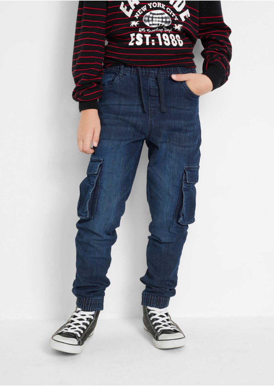 Jean taille extensible garçon, Slim Fit