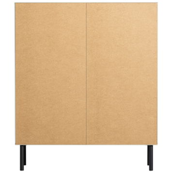 WOOOD opbergkast 4-deurs Ervin dakargrau grijs grenen hout 130 x 110 x 40 cm