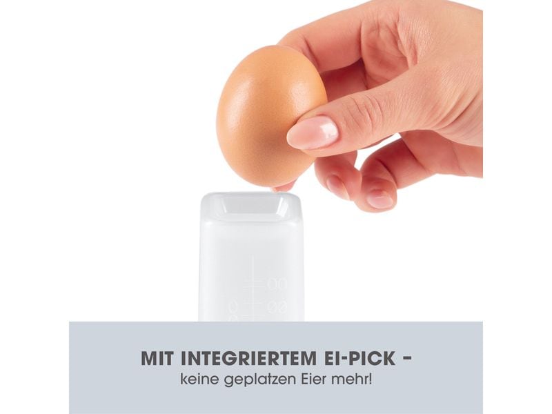 GOURMETmaxx Eierkocher Kompakt 2.0 Silber, 2 Eier Kompakter Eierkocher