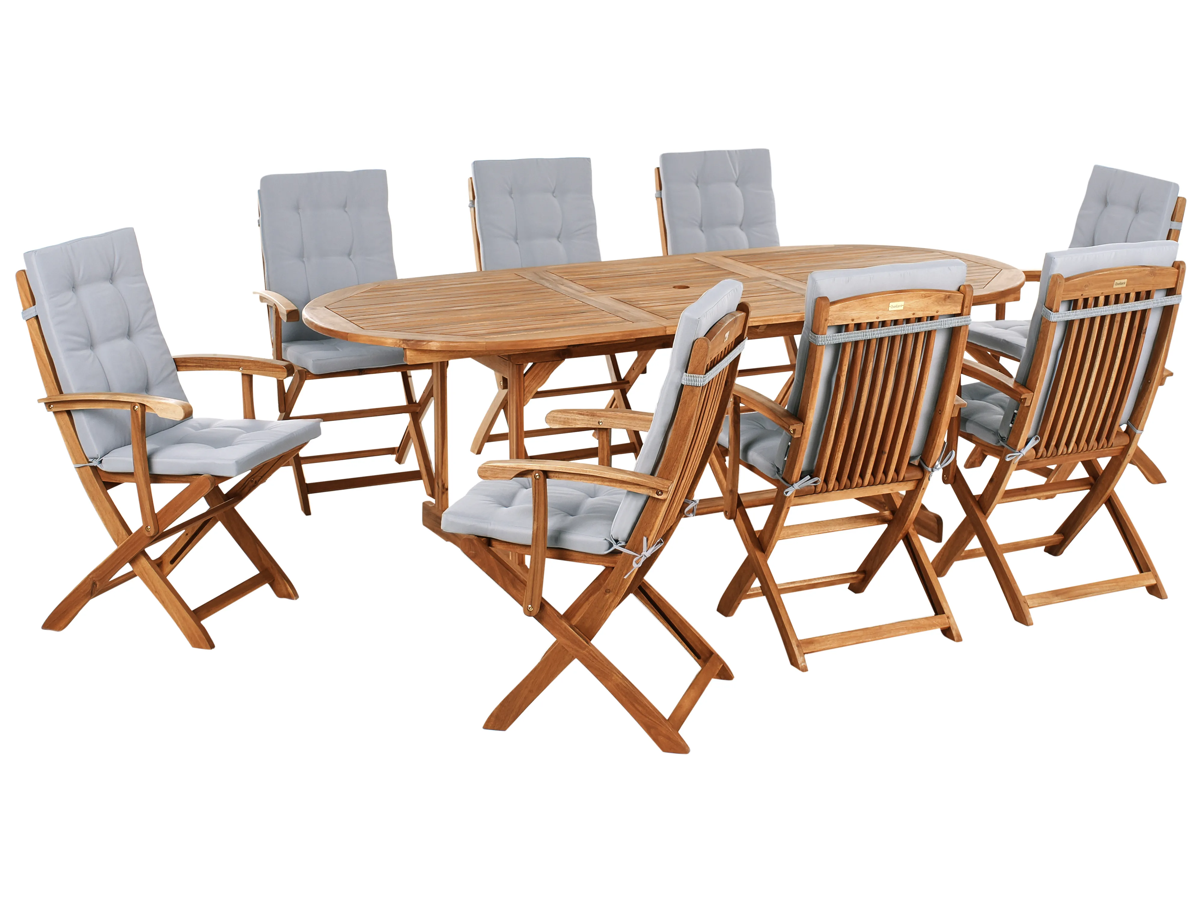 Tuinset 8-zits MAUI PREMIUM Acaciahout Lichtgrijs