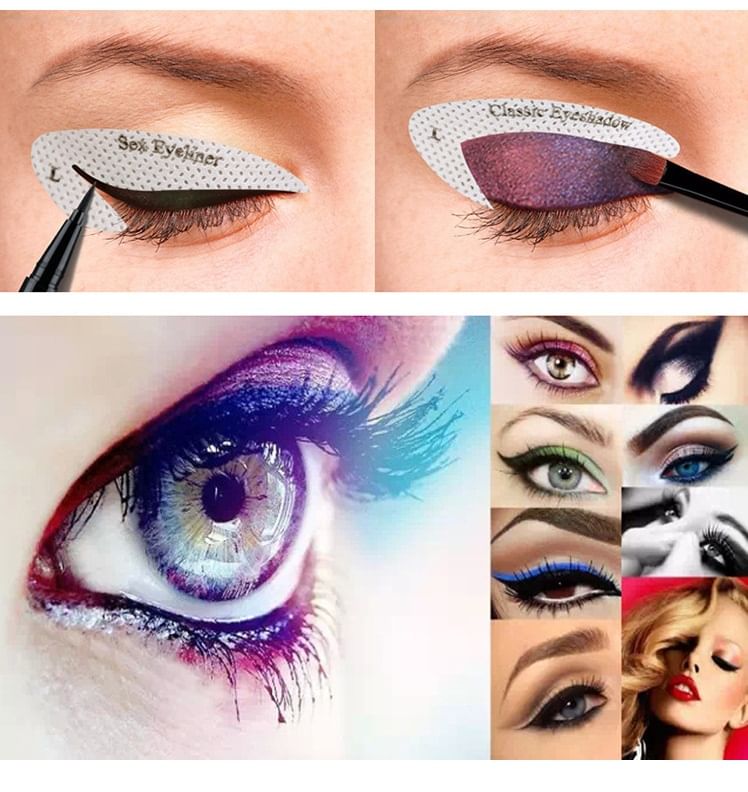 Jericoure - Oogschaduw / Eyeliner Make-up Stencil (Diverse Ontwerpen)