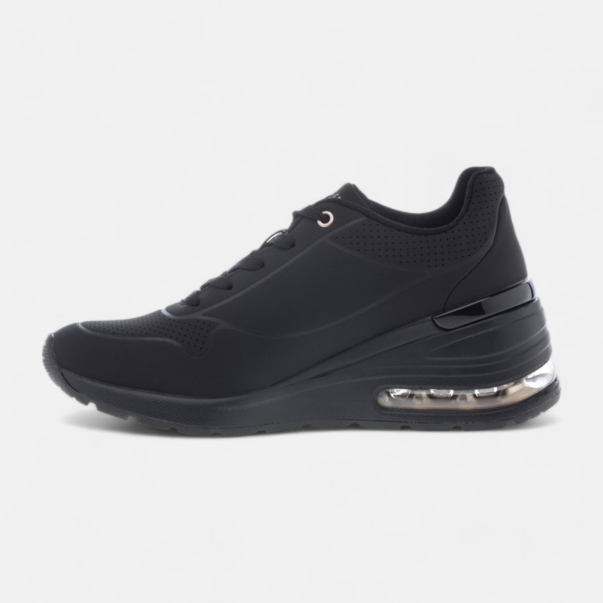 Sneakers à talon compensé Femme noir
