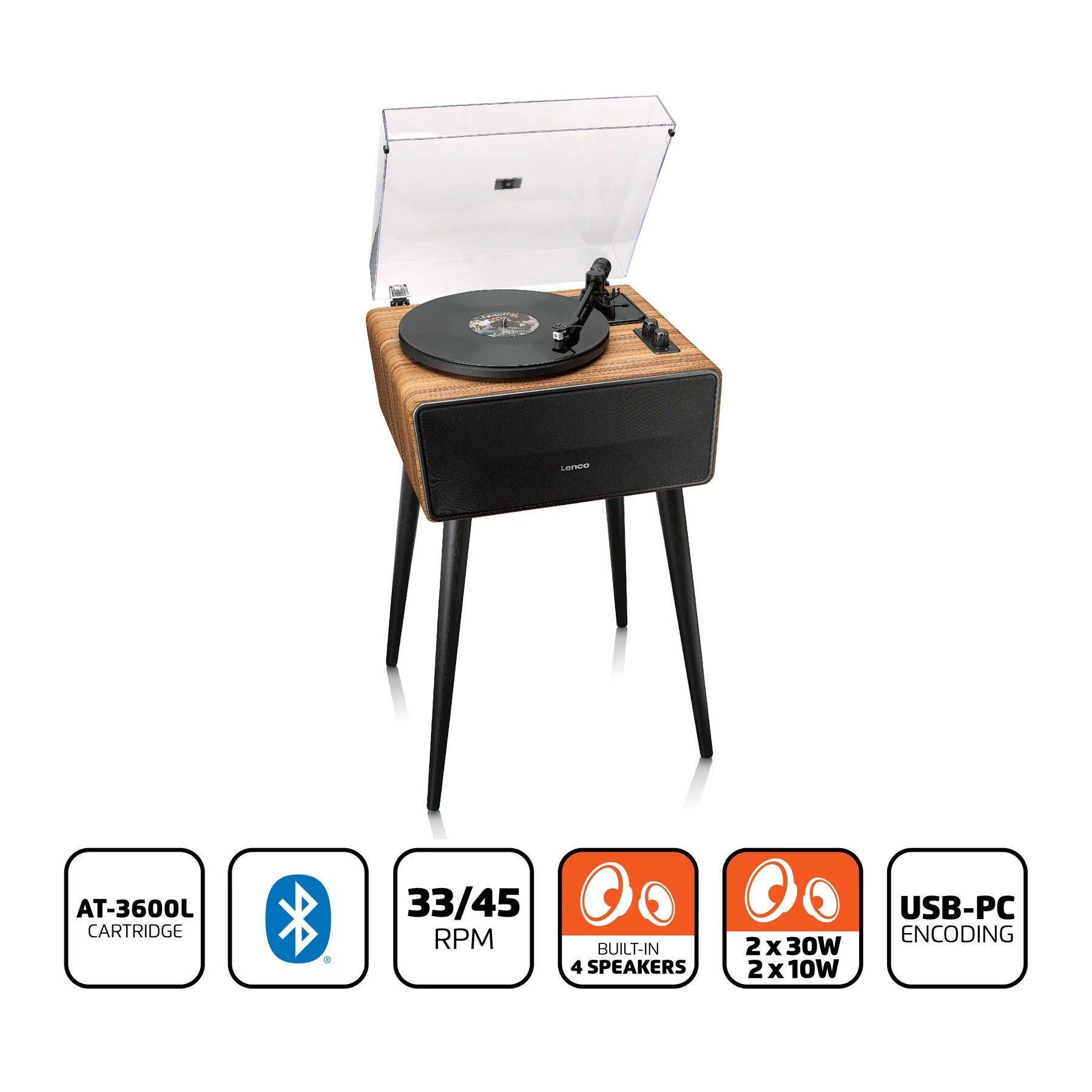 Lenco LS-570OK platenspeler met ingebouwde speakers en Bluetooth