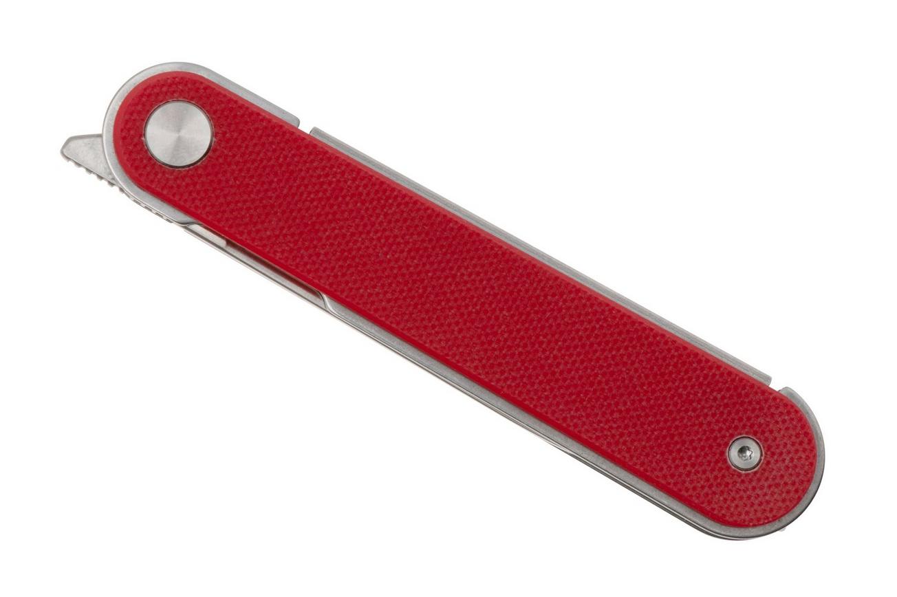 Real Steel Iris Front Flipper 8061BR Satin 12C27, Red G10, zakmes
