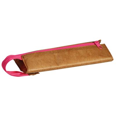 Trousse Walker Kraft - 1 compartiment - rose fluo